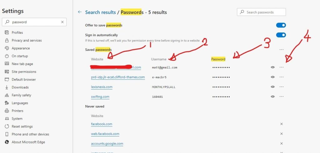 How To Access Your Passwords From The Microsoft Edge Browser [Part Two ...